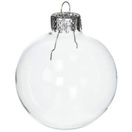 Ornament Decoration Paintable Fillable Clear Plastic Globe Balls Hanging 4" Inch Round Merry Christmas New Years Present Wedding Home Decor, 4 inches Great for Crafting DIY Celebrate a Holiday