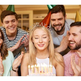 AOPRIE Birthday Crown for Women with Mermaid Sash Gold Birthday Tiara for Women Birthday Girl Headband Princess Crown Rhinestone Happy Birthday Accessories