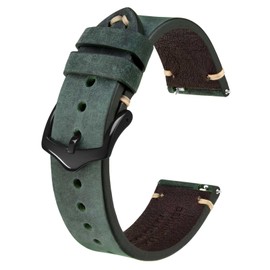 BISONSTRAP Watch Strap for Men, Handmade Stitching Leather Strap, Quick Release, 18 mm, 20 mm, 22 mm, Strap.