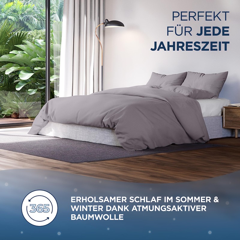 Samthus Pillowcase (80 x 80 cm), Cotton, Satin, Oeko-Tex Made