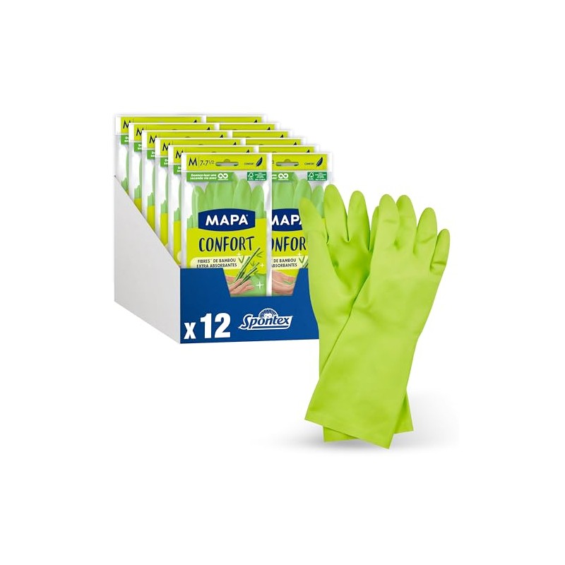Mapa Comfort - 12 Household Gloves - Bamboo Fibre Fabric