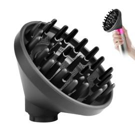 Jegehoyo Diffusordüse für Dyson Airwrap HS05 HS03 HS01, Diffusordüse für Dyson Airwrap Styler Aufsätze, umwandelbar für Dyson Airwrap Styler in Haartrockner (dunkelgrau)