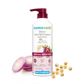 MAMAEARTH- Champú de cebolla para el crecimiento del cabello y el control de la caída | Limpiador suave e hidratante para el cuero cabelludo con quera
