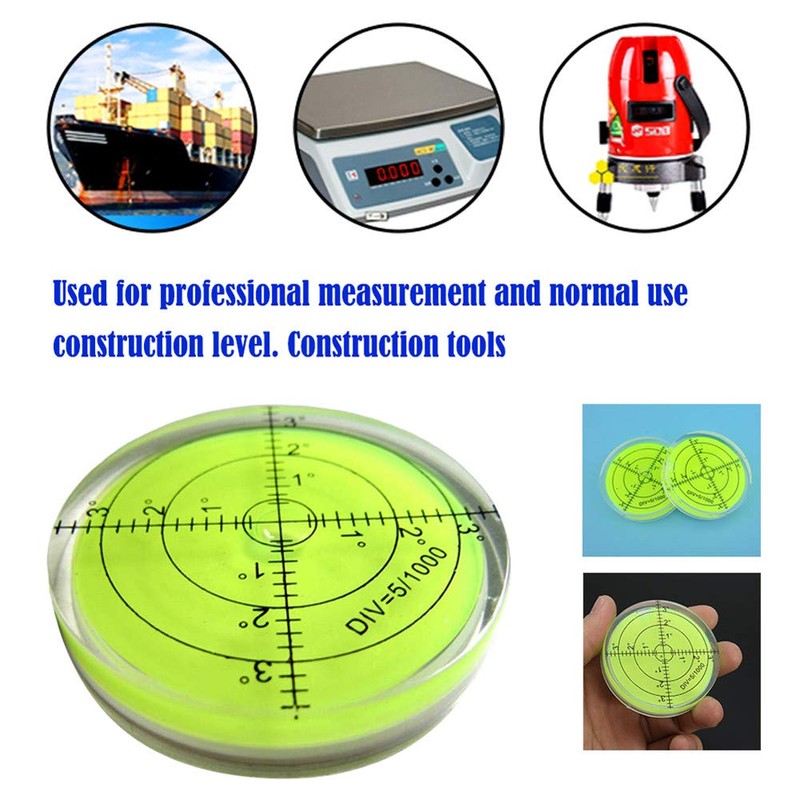 Bullseye Spirit Bubble Surface Level Round Inclinometers for Surveying Instruments