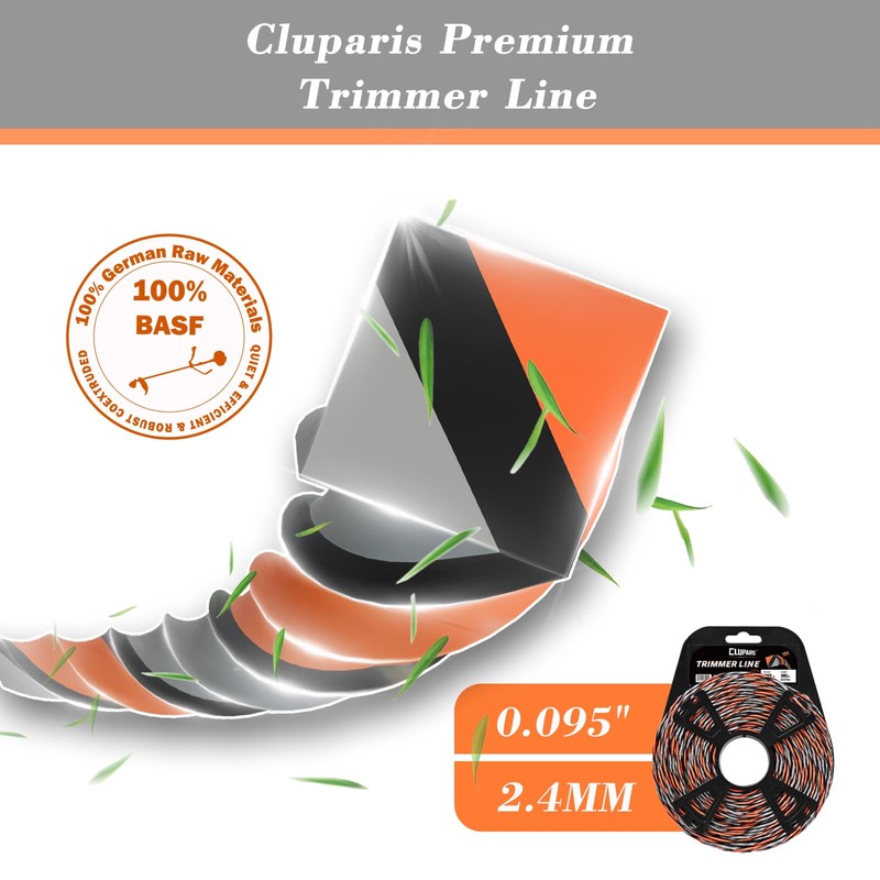 Cluparis 381-Feet Super Heavy Duty Trimmer Line .095-Inch-by-1-Pound Twist Pro