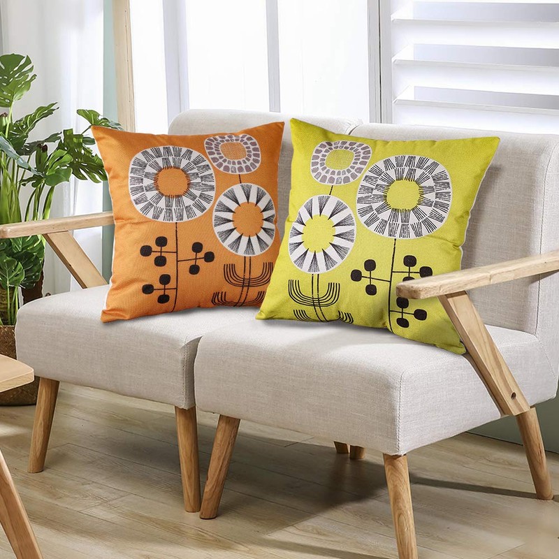 OTOSTAR Cushion Cover 40x40cm Nordic 2 Pcs Stylish Cute Pattern