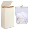 iEGrow Slim Laundry Hamper with Lid,75L Collapsible Clothes Hamper for