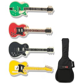 MOPZIJA 4 Piece Guitar Brooch, Cute Electric Guitar Pin Set, Musical Instrument Badge, Lapel Pin for Shirt, Sweater, Coat, Backpacks, Music Brooch, Bijouterie