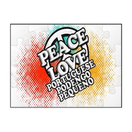 Makoroni -Peace Love Portuguese Podengo Pequeno - Jigsaw Puzzle 30 pcs, DesK44