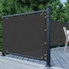 TANG SunShades Depot 35" x 20' Black Balcony Privacy Screen