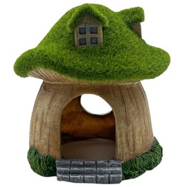 Aquarium Mushroom House Decoration, Mushroom Decor Home Decor, Green Moss Resin Tank Landscaping, Resin Fish Tank Decoration, Aquarium Ornaments for Small Fish Shrimp Crab