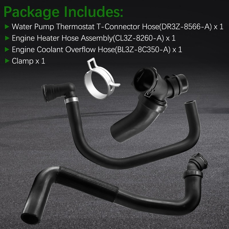 MINETPS DR3Z-8566-A Upper Radiator Hose Y-Connector Lower Compatible with Ford