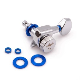 Tone Ninja TuneHues tuner button bushing, Blue, set of 6