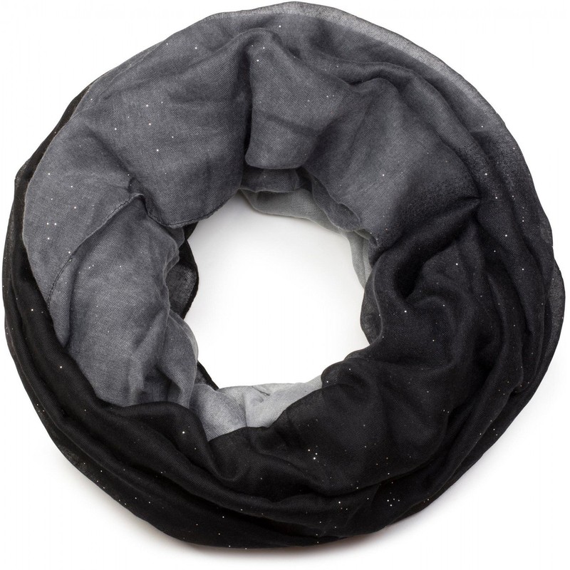 styleBREAKER 01017033 Elegant Glitter Loop Tube Scarf with Colour Gradient