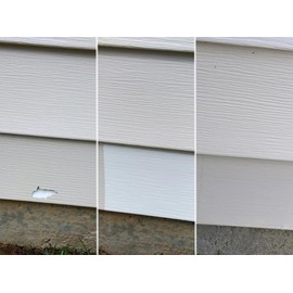 Mendyl Vinyl and Stucco Siding Repair Kit - Cover Any Cracks Holes or Blemishes - White Durable Self-Adhesive Paintable Vinyl Siding Patch Cut to Fit and Cover Any Cracks - 2 Patches