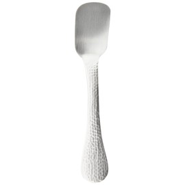 Wada Corporation Pure Copper Hammered Ice Cream Spoon, Silver Plated
