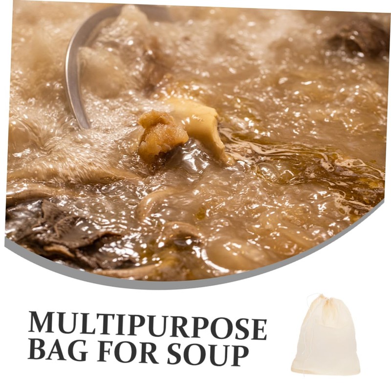 ULTECHNOVO 20pcs Reusable Drawstring Soup Bags Fine Mesh Cooking Strainer