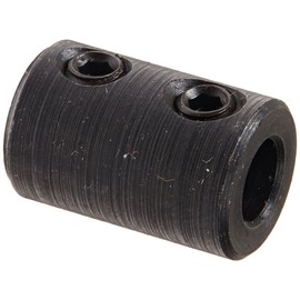 Climax Part RC-025 Mild Steel, Black Oxide Plating Rigid Coupling, 1/4 inch bore, 1/2 inch OD, 3/4 inch Length, 10-32 x 1/8 Set Screw