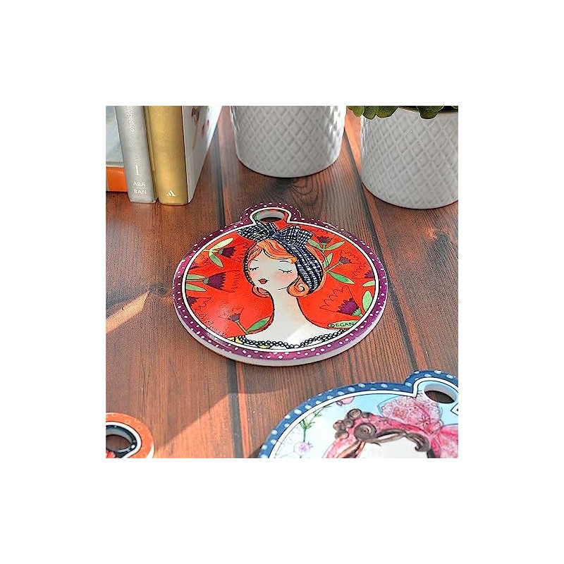 Egan Trivet Le Pupazze Red 16X18