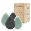 myHomeBody Natural Konjac Facial Sponges – Teardrop Shape - for