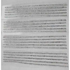 Crystals and Gems CraftbuddyUS 1200 pcs 1.5mm (20 Strips) AB Clear Self Adhesive Round Gems, DIY