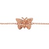 Annie Oak Womens 925 Silver Butterfly 18K Rose Gold Bracelet