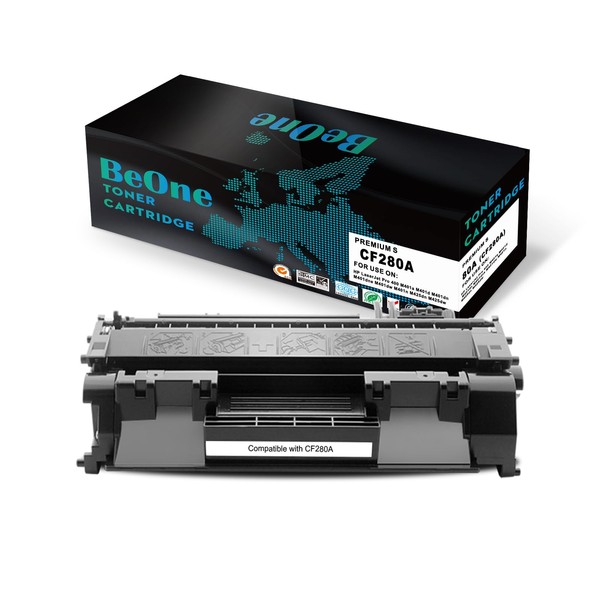 BeOne 1 x 80A CF280A 80X CF280X Toner Cartridges Compatible