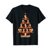 Fox Animal Christmas Tree Lighting Fox Christmas Tree T-Shirt, black