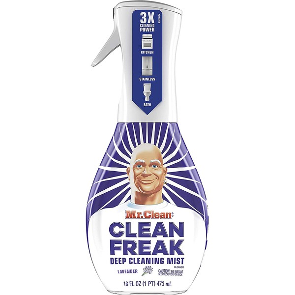 Mr. Clean Freak Deep Cleaning Mist Multi-Surface Spray Lavender Bundle, 1 Starter + 1 Refill