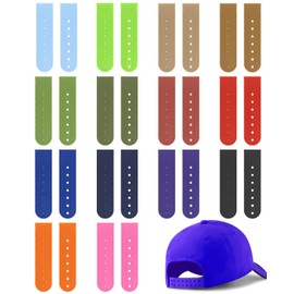 18 Pair Snapback Extender Strap Covers，18 Color Adjustable Replacement Fasteners Buckle Extender for Baseball Caps，Cowboy Hats，Hat Adjuster Insert & Hat Stretcher for Hat Size Extension