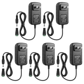 inShareplus 5 Pack DC 12V Power Supply Transformer, 12 Voltage 1A 12W LED Wall Power Supplies Adapter, AC 110V to 12 Volt Power Supply for LED Strip Light with 5.5/2.1mm DC Female Barrel Connector