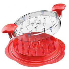 Beectfwerf Chicken Shredder Tool Twist, Meat Shredder Tool Twist with Anti-Slip Strips, Suitable for Shredded Chicken, Pork, Beef (Small)