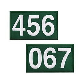 Rockapatch Name Tag Number Plate 067 456 Embroidered iron on Patches