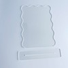 10 Pack Wavy Rectangle Sign with Base, 7 x 5