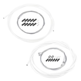 X AUTOHAUX Bike Shifter Derailleur Cable and Brake Cable Housing Kit White