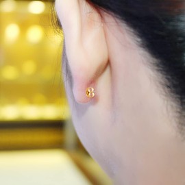14K Gold Earring Backs Secure and Comfortable Replacement Earring Stoppers for Studs and Hoops 5mm 4 Pieces
