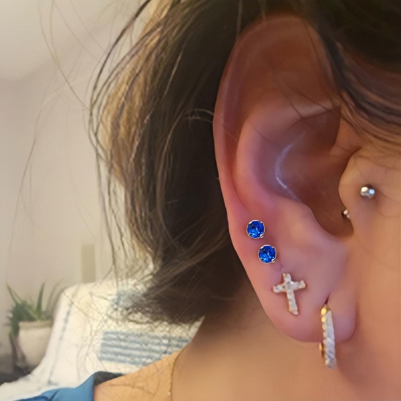 Ear Piercing Kit Disposable Ear Piercing Kit with Multi-sized CZ