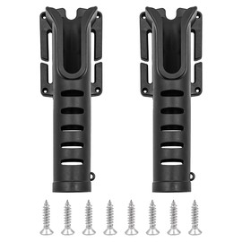 ANCLLO 2 Pieces Fishing Rod Holster Fishing Rod Waist Holder for Outdoor Fishing Rod Insertion Device - Black