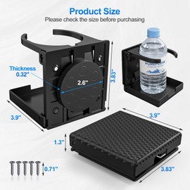 Magnetic Cup Holder, Heavy-Duty Anti-Fall Drink Holder with N38 Super Strong Magnet, Cup Caddy for Tractor, Mower, School Bus, Forklift, Fridge & More (1pack)