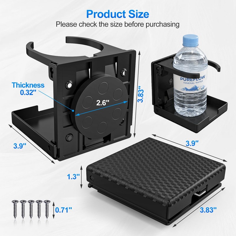 Magnetic Cup Holder, Heavy-Duty Anti-Fall Drink Holder with N38 Super