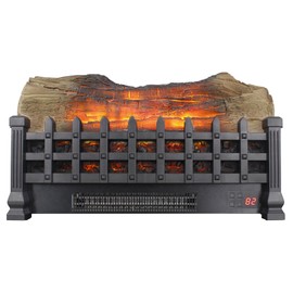 Innoflame 21" Electric Fireplace Log Set, Fireplace Insert with Realistic Flame, Adjustable Flame Brightness, Thermostat, 9H Timer, Remote Control, Overheating Protection, 1400W