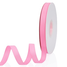 Cinta de grogrén de doble cara de color rosa melocotón de 3/8 pulgadas x 50 yardas para envolver regalos, bodas, fiestas, manualidades, lazos para el cabello, flores, decoración del hogar