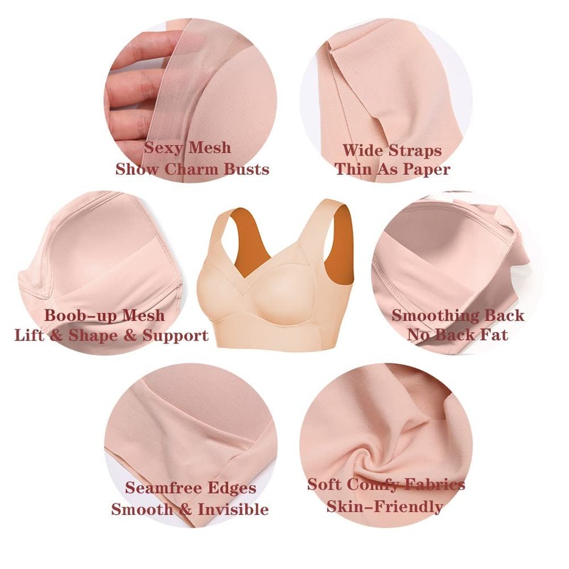 WOWENY Seamless Bras for Women Sleep Leisure Sports Yoga Bra