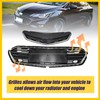JHRISE Front Bumper Upper and Lower Honeycomb Mesh Grille For