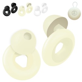 【健康予防管理専門士・呼吸療法認定士監修】【ノイズを低減】 耳栓 睡眠用 減音 快眠 安眠グッズ 騒音対策 リラックス ノイズ低減 シリコン製 (オフホワイト)