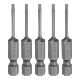 HARFINGTON 5pcs SL2 Magnetic Slotted Screwdriver Bits 2mm S2 Steel Flat Head Screwdriver Bit 1/4" Hex Shank Industrial Grade Screw Driver Drill Bits 50mm (2") Long for Screws