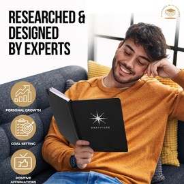 Planners with Purpose Gratitude Journal for Men – Daily Self Care Journal for Happiness, Positivity, Affirmation, Inspirational, Mental Health Wellness – 5 Minute Journal Guided with Prompts Notebook