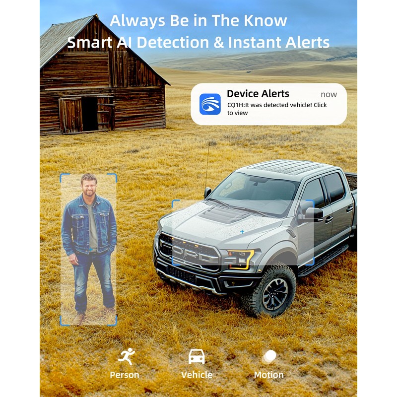 MaxiViz 4G LTE Outdoor Solar Powered Cellular Security Camera Wireless,