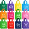 WILLBOND 30 Pcs Christian Tote Gift Bags Reusable Bible Verse