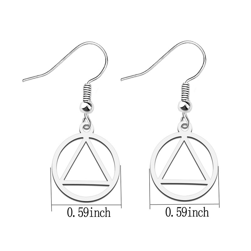 AA Gift Sobriety Earring Recovery Jewelry Alcoholics Anonymous Gifts (earring)